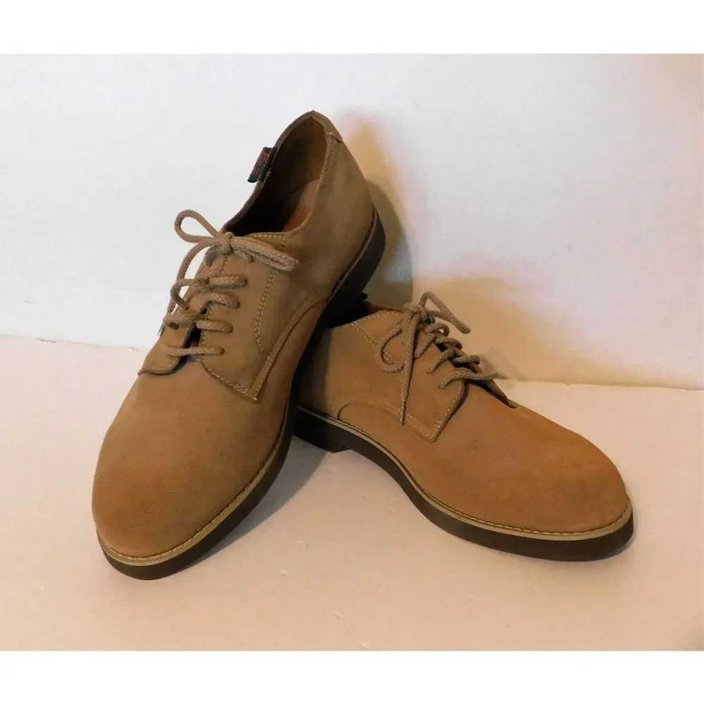 G H Bass Mens Shoes Suede Leather Oxford Ties Tan 10M